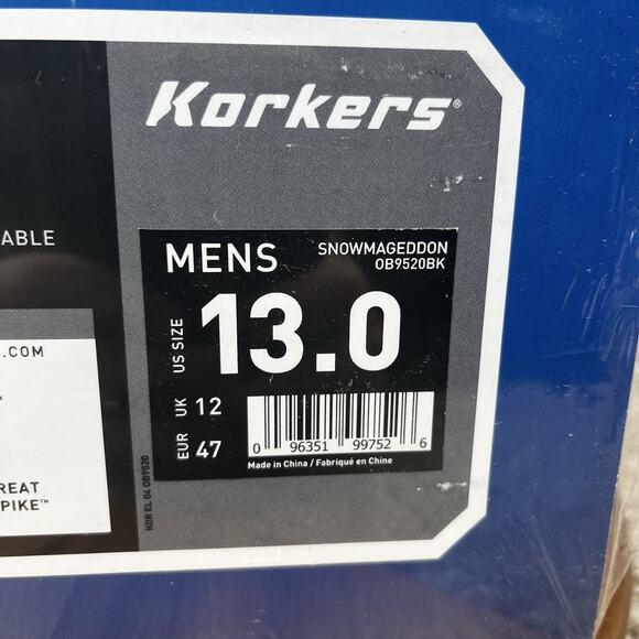 KORKERS Mens Size 13 Snowmageddon With SnowTrac Sole Black Boot (OB9601BK) - Picture 4 of 6